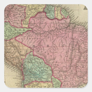 Südamerika 28 quadratischer aufkleber