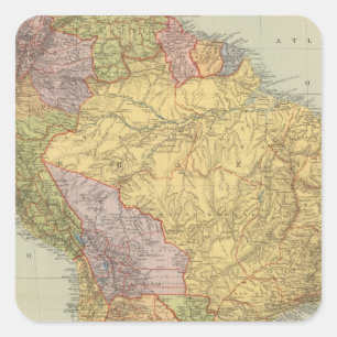 Südamerika 29 quadratischer aufkleber