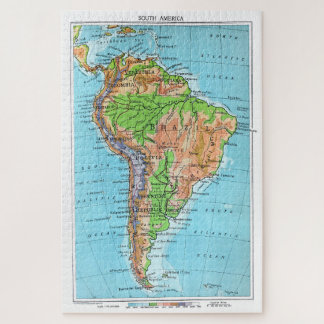 Südamerika alte, Vintag restaurierte Karte