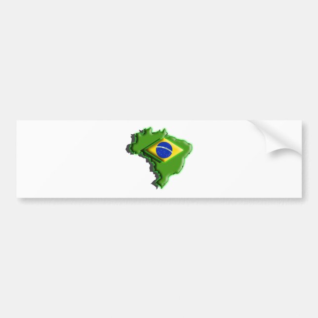 Südamerika: Brasilien (3d) Autoaufkleber (Vorne)