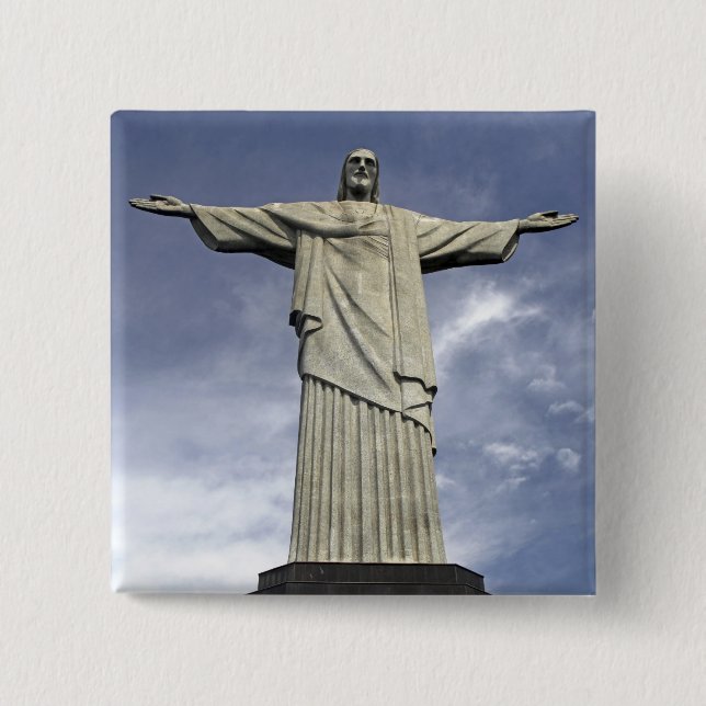 Südamerika, Brasilien, Rio de Janeiro. Christus Button (Vorderseite)