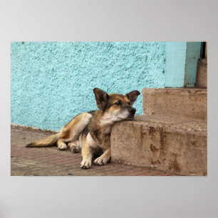 Südamerika, Chile, Valparaiso. Deutscher Poster