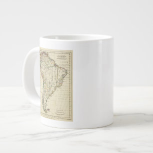 Südamerika mit umrissenen Grenzen Jumbo-Tasse