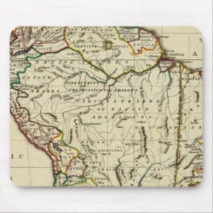 Südamerika mit umrissenen Grenzen Mousepad