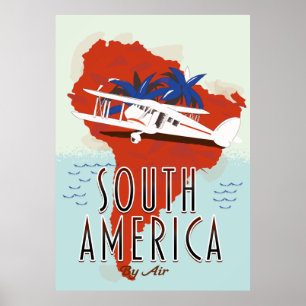 Südamerika-Per-Reiseflugplakat Poster