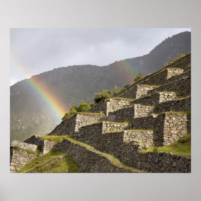 Südamerika, Peru, Machu Picchu Rainbows Poster (Vorne)