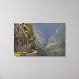Südamerika, Peru, Machu Picchu. Steinerne Ruinen Leinwanddruck
