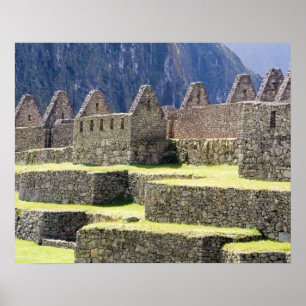 Südamerika - Peru. Steinarbeit im verlorenen Inka Poster