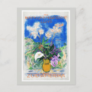 Südamerika Vintage-Reiseposter restauriert Postkarte
