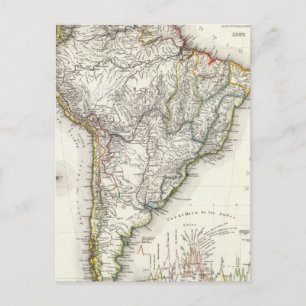 Südamerikanische Flüsse und Berge Postkarte