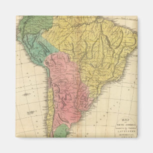 Südamerikanische Geschichtskarte Magnet