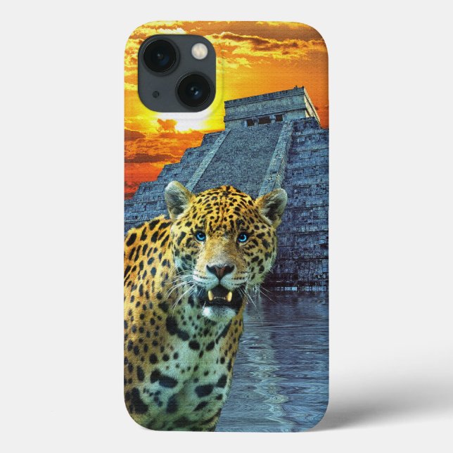 Südamerikanischer Jaguar in Chichen Itza Case-Mate iPhone Hülle (Rückseite)