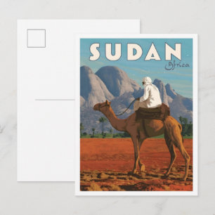 Sudan Afrika Vintage Reise Postkarte