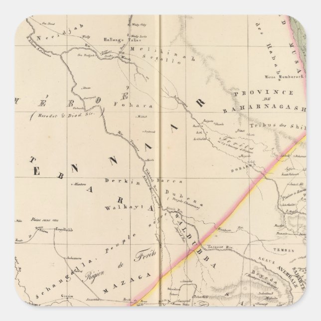 Sudan, Äthiopien Quadratischer Aufkleber (Vorderseite)
