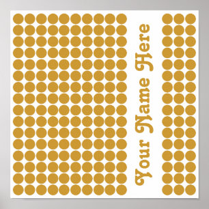 Sudan Brown Safari Dot mit Namen Poster
