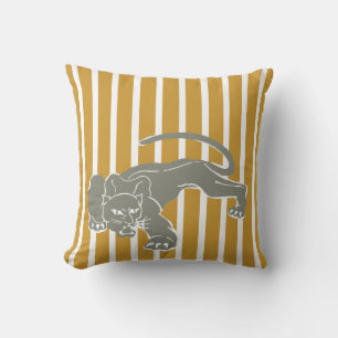 Sudan Brown Safari Streifen Pillow mit Leopard Kissen