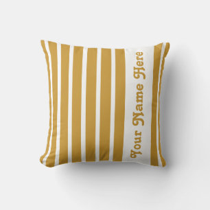 Sudan Brown Safari Streifen Pillow mit Namen Kissen