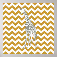 Sudan Brown Safari Zickzack mit Pop Art Giraffe