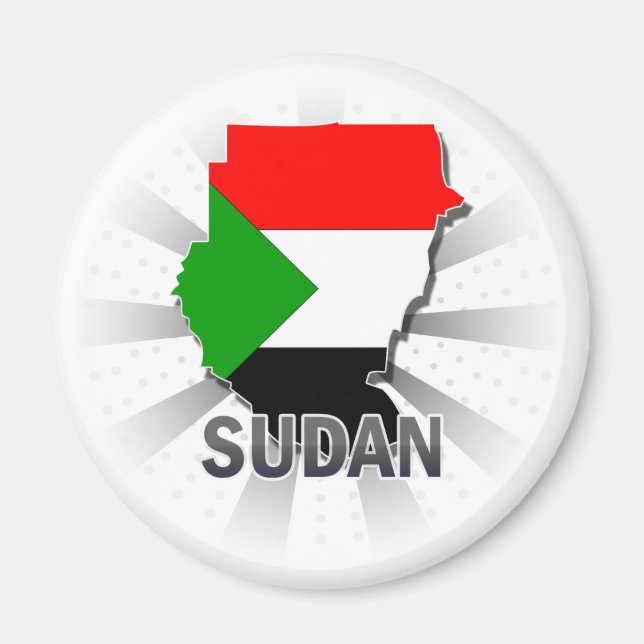 Sudan Flag Map 2.0 Magnet (Vorne)