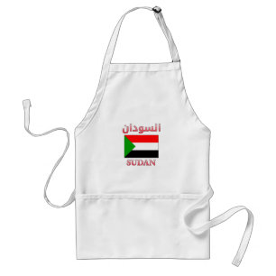 Sudan-Flagge السودان Arabische & englische WordArt Schürze