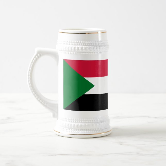 Sudan-Flagge Bierglas (Links)