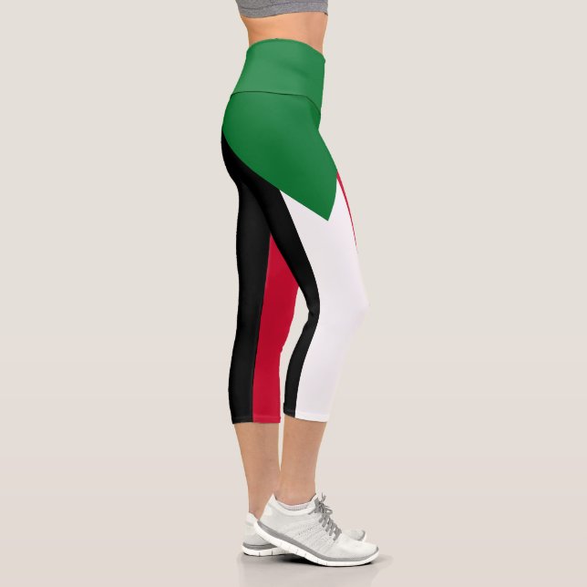 Sudan-Flagge Capri Leggings (Rechts)