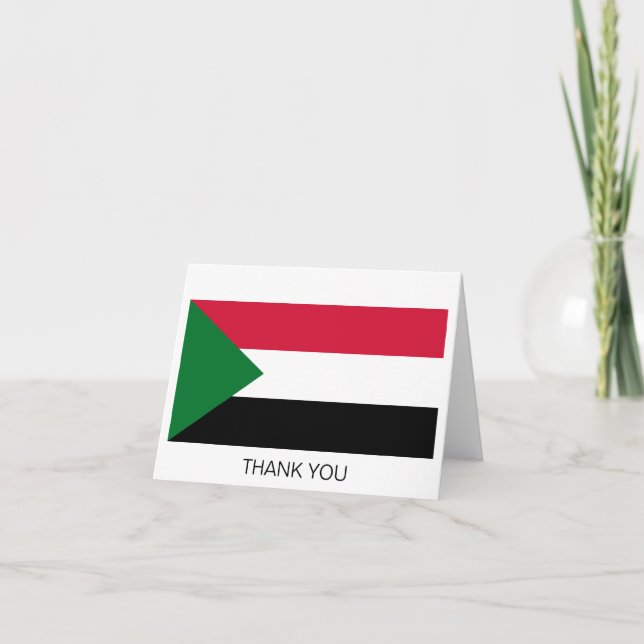 Sudan-Flagge Dankeskarte (Vorderseite)