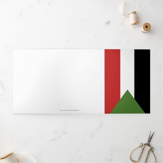 Sudan-Flagge Dreifach Gefaltete Karte (Außenbereich)