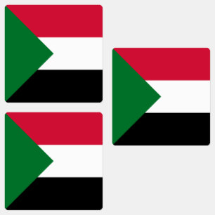 Sudan-Flagge Etiketten