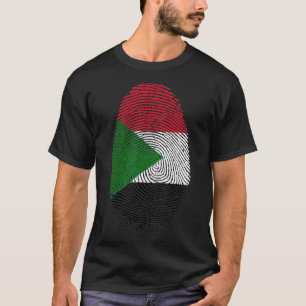 Sudan-Flagge Fingerabdruck Es ist in meiner DNA Ge T-Shirt