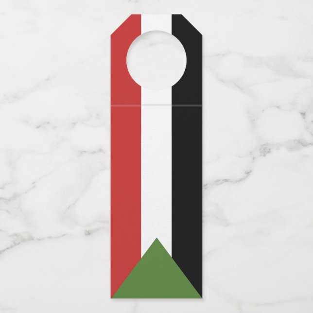 Sudan-Flagge Flaschenanhänger (Vorderseite)