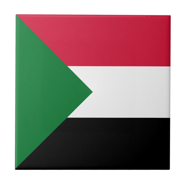 Sudan-Flagge Fliese (Vorderseite)
