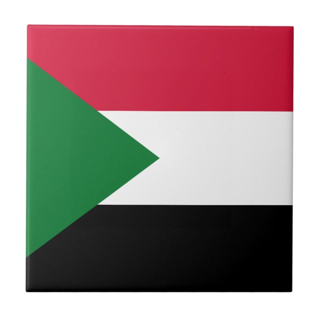 Sudan-Flagge Fliese (Vorderseite)
