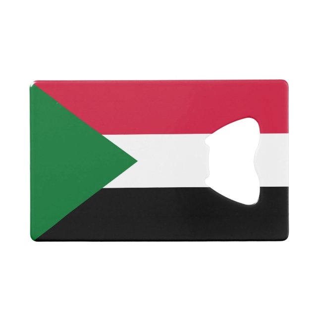Sudan-Flagge Geldbeutel Flaschenöffner (Vorderseite (Horizontal))