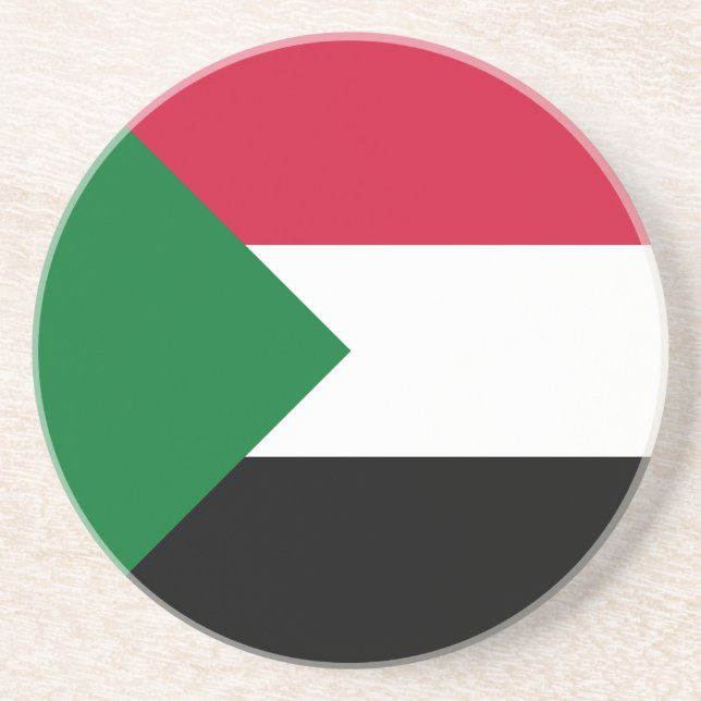 Sudan-Flagge Getränkeuntersetzer (Vorne)