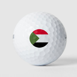 Sudan-Flagge Golfball