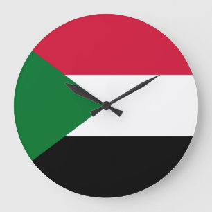 Sudan-Flagge Große Wanduhr