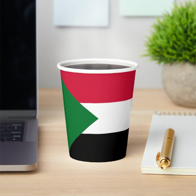 Sudan-Flagge Pappbecher (InSitu)