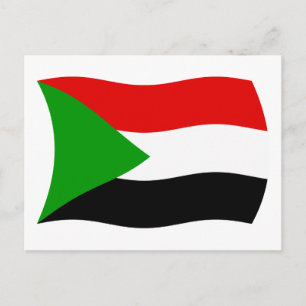 Sudan-Flagge Postkarte