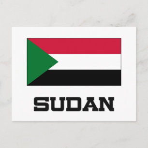 Sudan-Flagge Postkarte