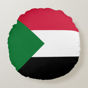 Sudan-Flagge Rundes Kissen