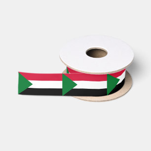 Sudan-Flagge Satinband