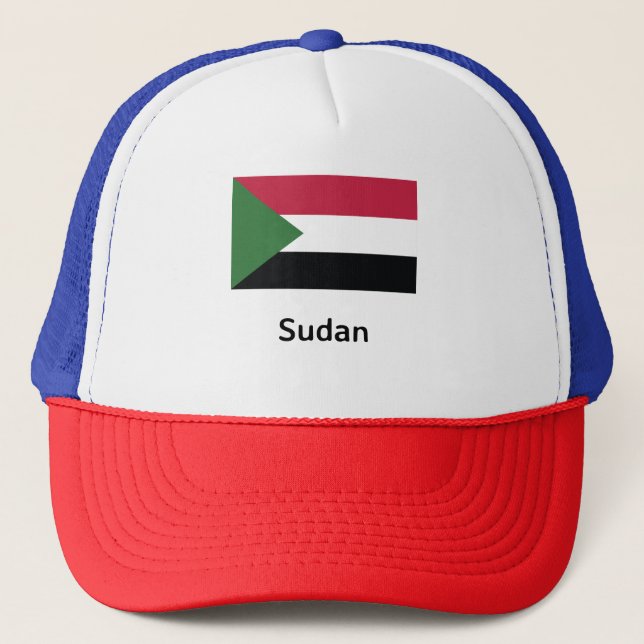 Sudan-Flagge Truckerkappe (Vorderseite)