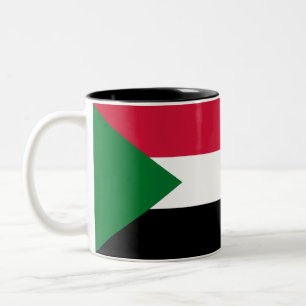 Sudan-Flagge Zweifarbige Tasse