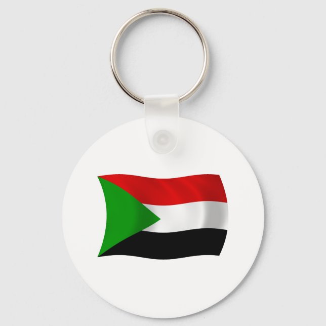 Sudan-Flaggen-Schlüsselanhänger Schlüsselanhänger (Vorderseite)