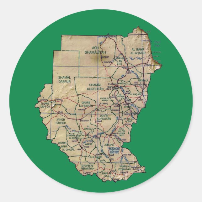 Sudan Map Sticker (Vorderseite)