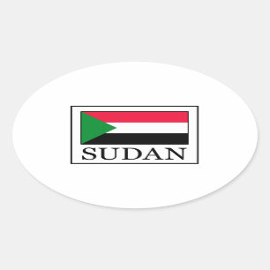 Sudan Ovaler Aufkleber