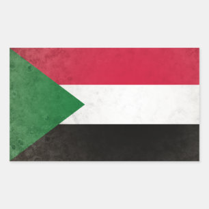 Sudan Rechteckiger Aufkleber