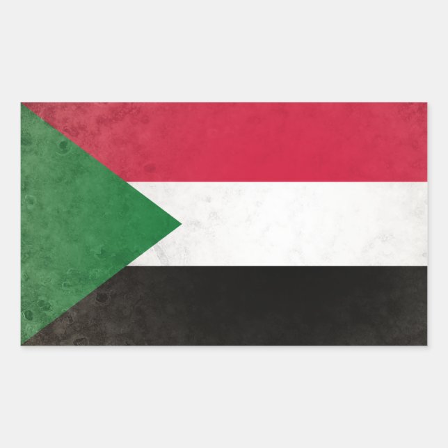 Sudan Rechteckiger Aufkleber (Vorderseite)