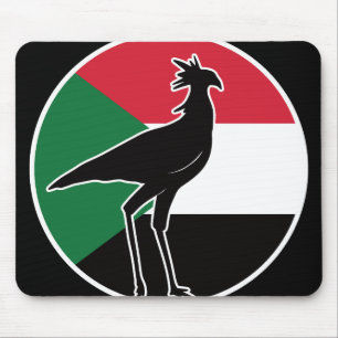 Sudan Sekretarybird Secretary, Sudanesische Nation Mousepad